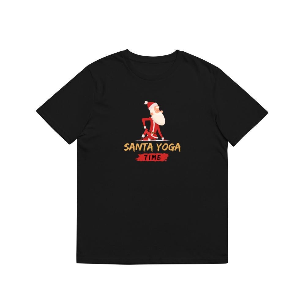 Funny Santa Doing Yoga Time Unisex Top T-Shirts