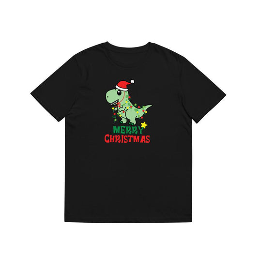 Cute Dinosaur With Lights Merry Christmas Unisex Top T-Shirts