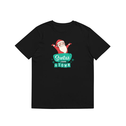 Cute Santa Is Coming To Town Xmas Top T-Shirts